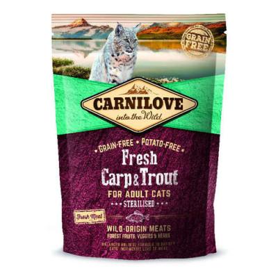 Carnilove Cat Adult Sterilised Fresh Carpe & Truite 400g