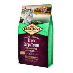 Carnilove Cat Adult Sterilised Fresh Carpe & Truite 2kg