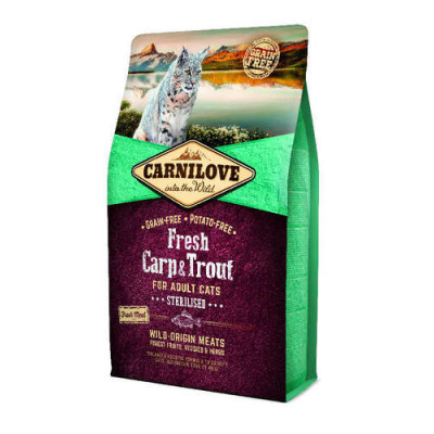 Carnilove Cat Adult Sterilised Fresh Carpe & Truite 2kg