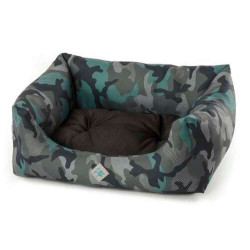 Dog bed Rodi with removable cushion, water resistant, camouflage green, 60x70 cm