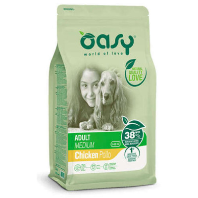 Oasy Lifestage dry dog Adult Medium Chicken 12kg