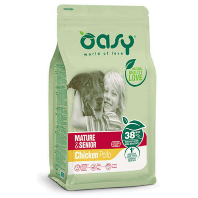 Oasy Lifestage dry dog Mature & Senior Chicken 12kg