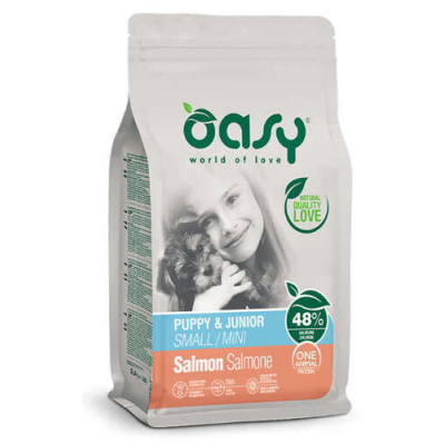 Oasy One Animal Protein dry dog Puppy Small/Mini Salmon 2.5kg