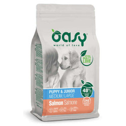 Oasy One Animal Protein dry dog Puppy Medium/Large Salmon 12kg