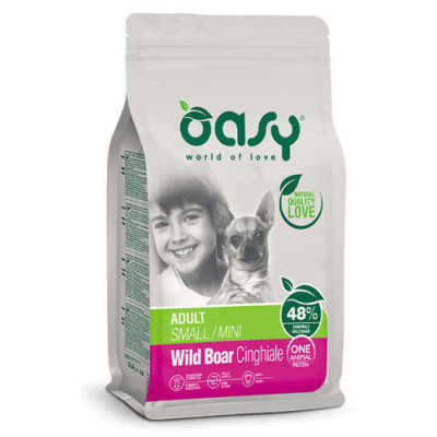 Oasy One Animal Protein dry dog Adult Small/Mini Wild Boar 2.5kg