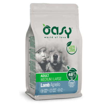 Oasy One Animal Protein dry dog Adult Medium/Large Lamb 12kg