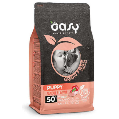 Oasy Grain Free dry dog Puppy Small/Mini Turkey 2.5kg