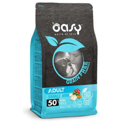 Oasy Grain Free Hundefutter Trocken Adult Small/Mini Fish 2.5kg