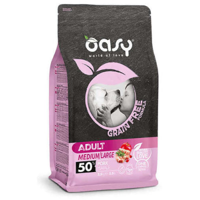 Oasy Grain Free Hundefutter Trocken Adult Medium/Large Pork 12kg