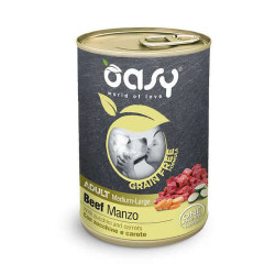 Oasy Grain Free wet dog Adult Medium/Large Beef 400gr