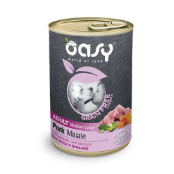 Oasy Grain Free wet dog Adult Medium/Large Pork 400gr