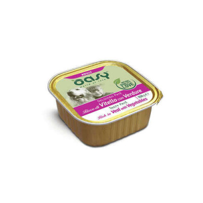 Oasy wet dog Pate' Adult Veal with Vegetables 150gr