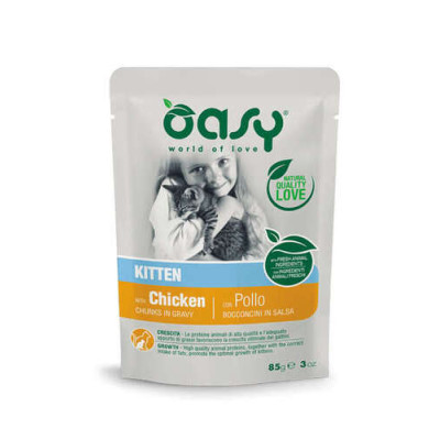 Oasy cat Kitten chunks in gravy Chicken 85gr