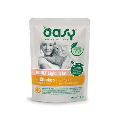 Oasy cat Adult chunks in gravy Light 85gr