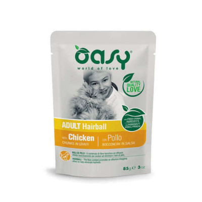 Oasy cat Adult chunks in gravy Hairball 85gr