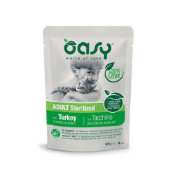 Oasy cat Sterilized chunks in gravy Turkey 85gr