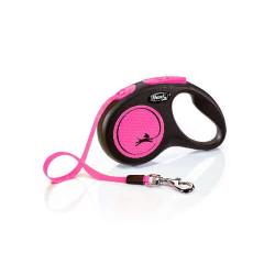 Flexi New Neon S Fettuccia 5m fuxia  max. 15kg