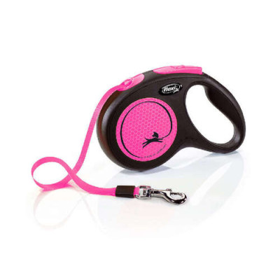 Flexi New Neon M Fettuccia 5m fuxia max. 25kg