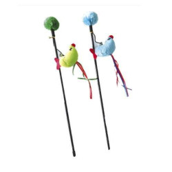 Cat toy Playing rod Bird, assorted 45cm