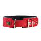 Collier Neopren Reflect, Nylon rouge/noir  55, 44-51 cm, 45 mm