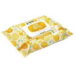 Lingettes humides, Eco Bambù – Oil Essence, 15pz maxi citron/gingembre