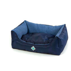 Dog bed Rodi with removable cushion, reversible, blue/light blue 70x85 cm