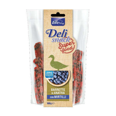 Lifedog Deli snacks super food Bars Duck & Bluberries 100g