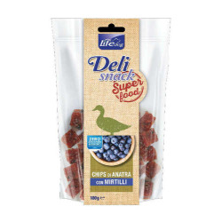 Lifedog Deli snacks super food Chips Duck & Bluberries 100g