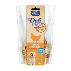 Lifedog Deli snacks Mini Sandwich Chicken & cod 100g