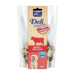 Lifedog Deli snacks Mini Sandwich Beef & cod 100g