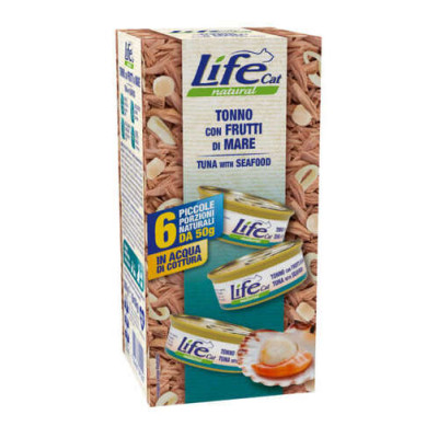 Lifecat Natural Tuna with sea food Multipack 6x50g