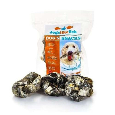 Dog's snacks DLF Salmon&Cod skin, rings 250 g