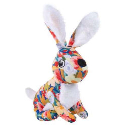 Jouet pour chien en toile et peluche, lapin 22cm