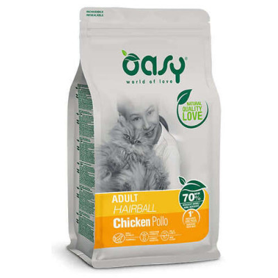 Oasy Lifestage dry cat Adult Hairball Chicken1,5kg