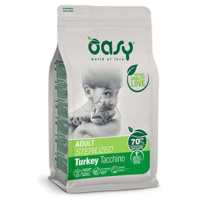 Oasy Lifestage dry cat Adult Sterilized Turkey 1,5kg