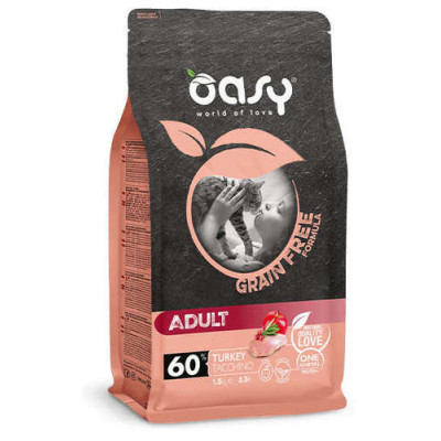 Oasy Grain Free dry cat Adult Turkey 1.5kg