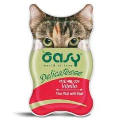 Oasy Delicatesse Fine Paté wet cat Adult Veal 85g