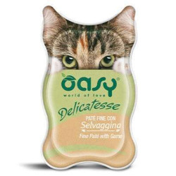 Oasy Delicatesse Fine Paté wet cat Adult Game 85g