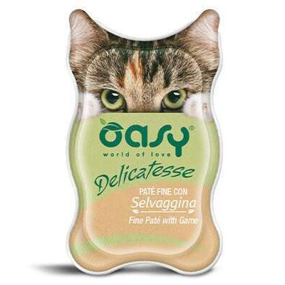 Oasy Delicatesse Fine Paté wet cat Adult Game 85g