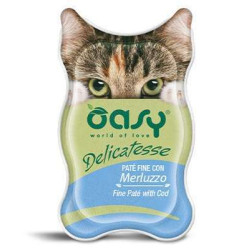 Oasy Delicatesse Fine Paté wet cat Adult Cod 85g