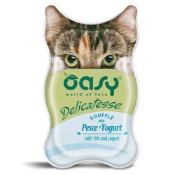 Oasy Delicatesse Soufflé wet cat Adult Fish and Yogurt 85g