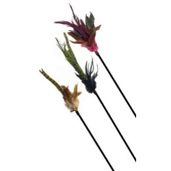 Cat toy wand with feather 47cm