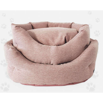 Hundebett Trono Oval Look, rosa 52x42cm