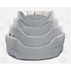 Hundebett Trono Oval Kobe, blau 85x72cm