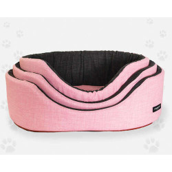 Hundebett Eco Edgar mit abnehmbarem Bezug, rosa 42x30cm