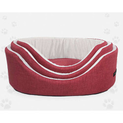 Hundebett Oval Eco, rot 42x30cm