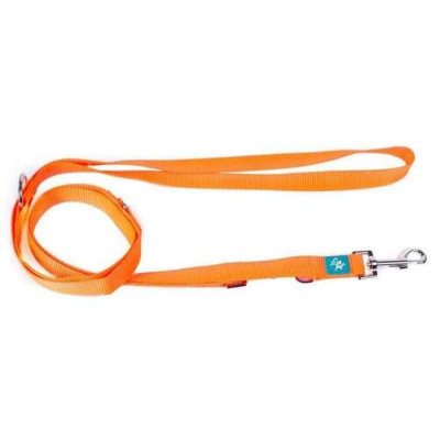 Laisse de travail en nylon, 2x220cm th.2,2mm neon orange