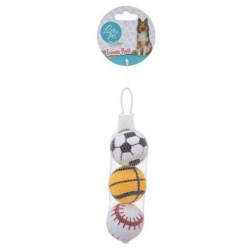 Jouet pour chien balles de tennis, sport 3pcs. ø6,3 cm