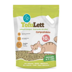 Tofulett - Tofu litter 10 lt - green tea scented