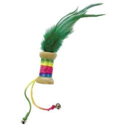 Cat toy Rocchetto , with feather, assorted 4cm